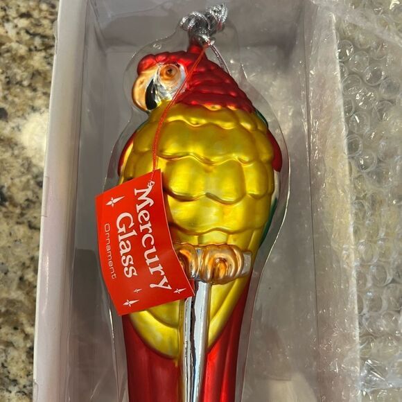 Dept 56 hand blown glass parrot ornament NEW - Picture 3 of 9